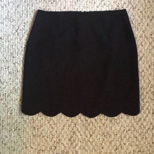 Scallop Hem Mini Skirt